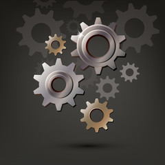 machine gear wheel cogwheel vector icon