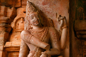 Gottheit, Tempel von Pattadakal, Südindien