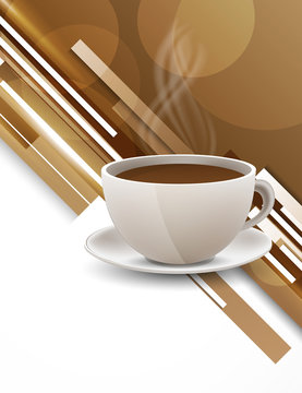 Background with coffee cup