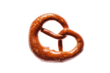 Bavarian pretzel isolated on a white background
