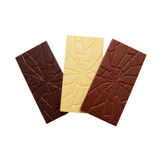 bars - dark, milk, white chocolate. Ready for your logo