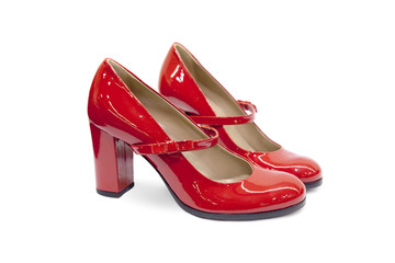 Naklejka premium Red female shoes-16