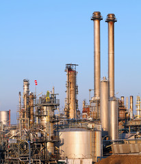 Oil refinery in the day