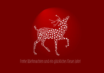 Weihnachtshirsch Rot 1