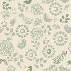 retro seamless floral pattern