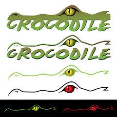 Crocodile label - vector illustration