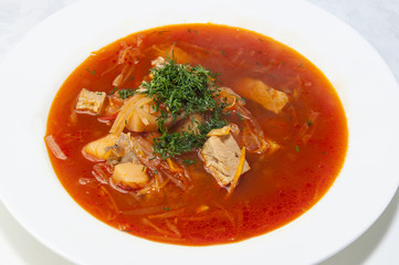 Красный борщ