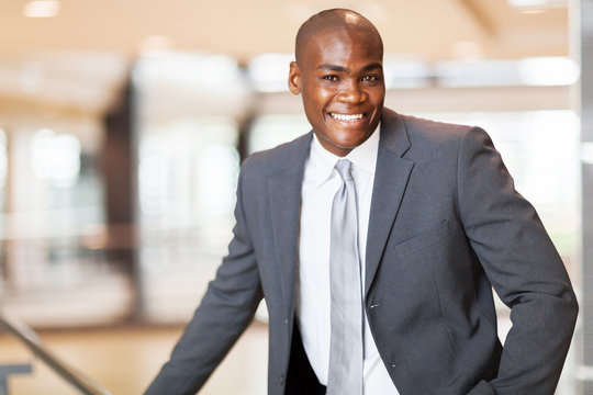cheerful african american business executive
