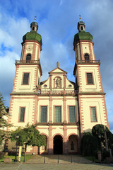 Fototapeta na wymiar Fasada kościoła opactwa Ebersmunster w Alzacji