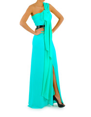 Fashion concept with model on white