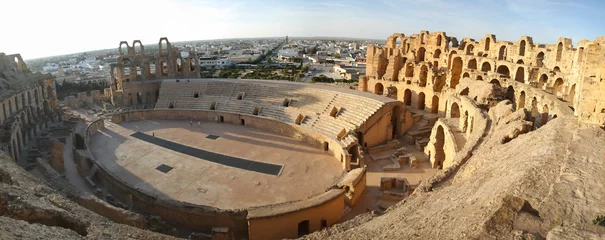Fototapeten Tunesien El Djem Amphitheater Panorama  © Goran Jakus
