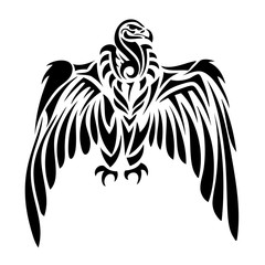 Tribal vulture - tattoo