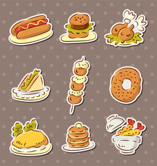 fast food stickers draw