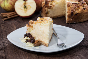Small piece of Apple Pie on a plate