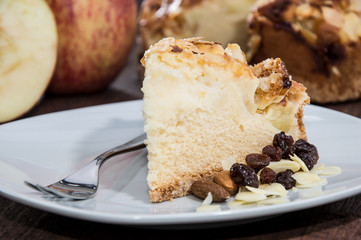 Small piece of Apple Pie on a plate