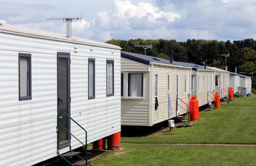 Static caravans in trailer park