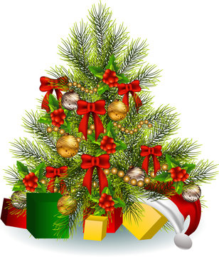 Christmas tree on decorative