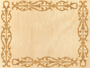 flower carved frame