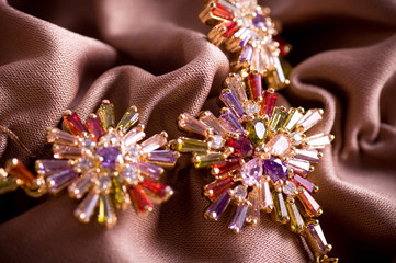 Beautiful jewelry on background