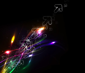 Abstract arrows lighting background
