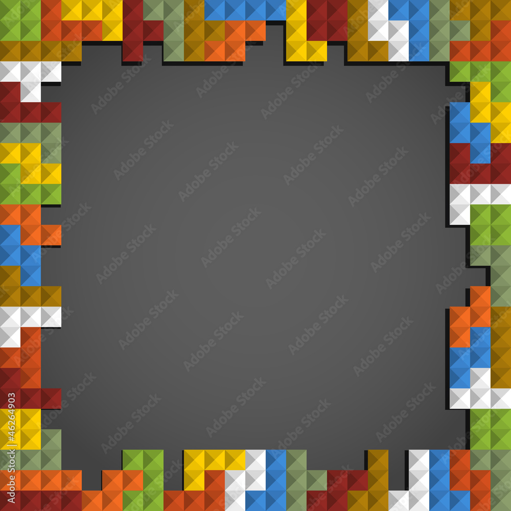 Poster Abstract frame background of color blocks