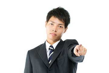 Young asian smiling businessman