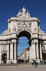 Obraz premium Lissabon, Eingang Fussgängerzone