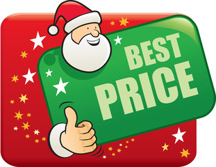 santa claus with banner best price