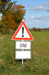 Unfall Schild
