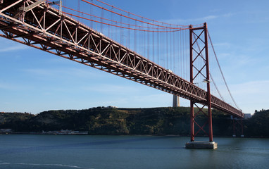25th of April-Hängebrücke in Lissabon, Portugal