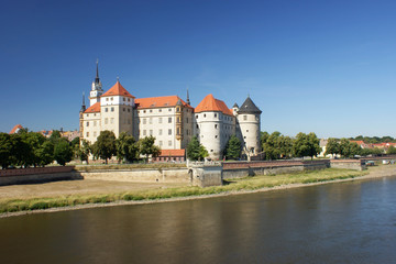 Torgau Hartenfels castle on the Elbe