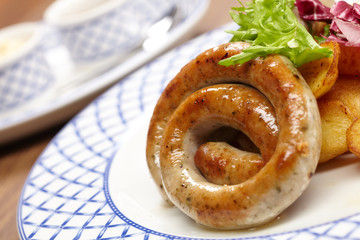 sausages and potatoes