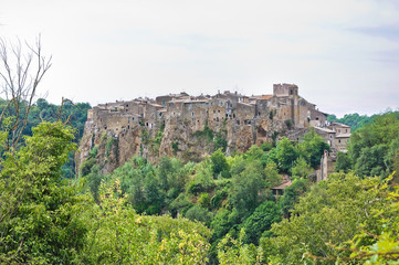 Fototapeta premium Panoramic view of Calcata. Lazio. Italy.