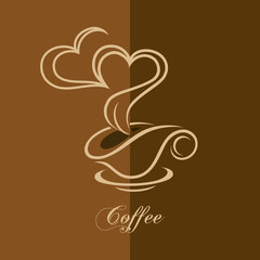 Cup of coffee - vector illustration
