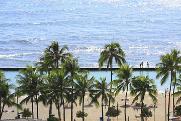 Fototapeta na wymiar Waikiki Beach