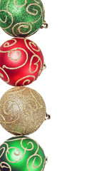 Christmas balls of different colors and decoration