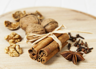 still life with spice and nuts