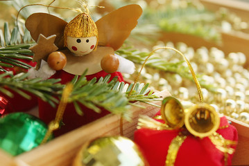 Background of Christmas decorations