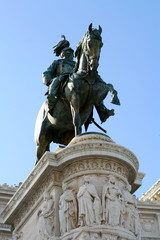 Fototapeta na wymiar Monument Vittorio Emanuele in Rome, Italy