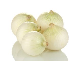 Obraz na płótnie Canvas white onion isolated on white background