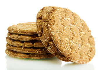 tasty crispbread isolated on white