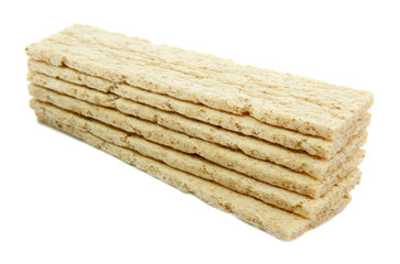 tasty crispbread, isolated on white