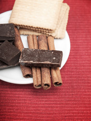 Cinnamon Sticks with chocolate