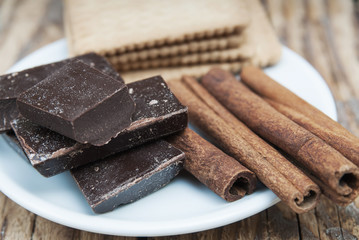 Cinnamon Sticks with chocolate