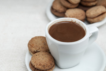 walnut cookies and coffee