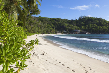 Strand der Anse Takamaka auf der Insel Mah&eacute; auf den Seychellen
