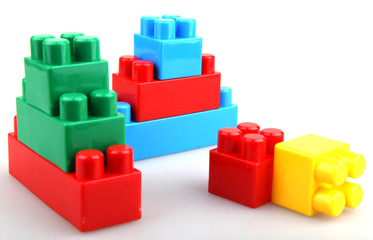 Obraz premium Plastic building blocks