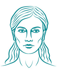 Klassisches Frauengesicht