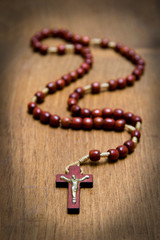 Wooden Rosary With Crucifix