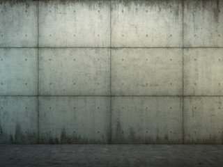 Grunge concrete wall and floor closeup